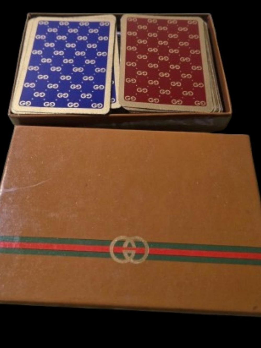 Gucci Branded Playing Cards Set - Blue & Red